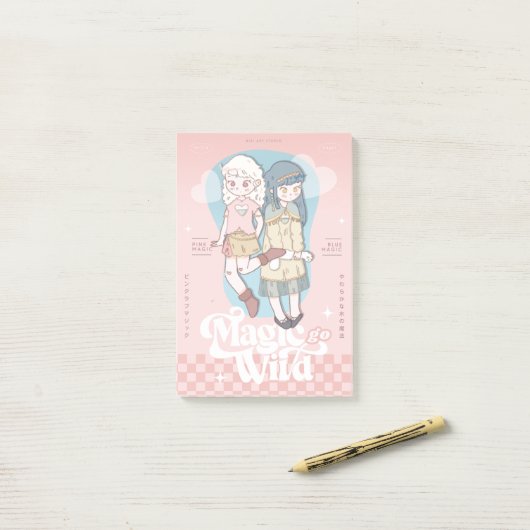 Post-it® 🫧 Filles de Fantaisie Rêvée🫧 (Sur un bureau)