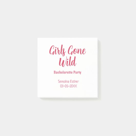 Post-it® filles déchaînées enterrement de vie de jeune fill (Devant)