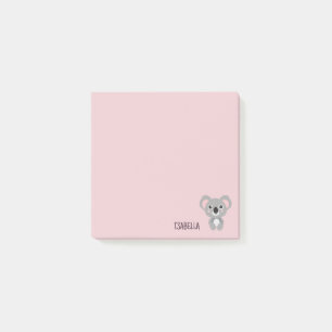 Post-it® Filles mignonnes Koala Ours rose Personnalisé