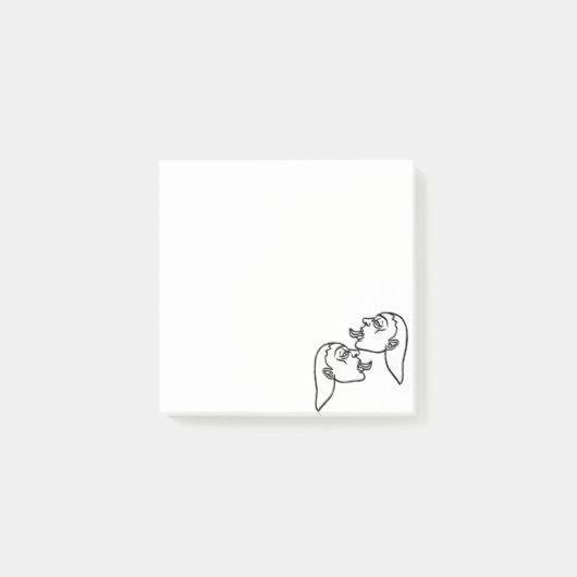 Post-it® Filles séductrices contour blanc (Devant)