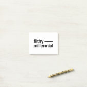 Post-it® Filthy Millennial (Sur un bureau)