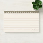 Post-it® Fine Star Header sur marron et beige sable (Bureau)