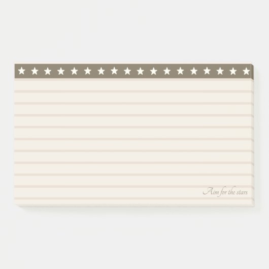 Post-it® Fine Star Header sur marron et beige sable (Devant)