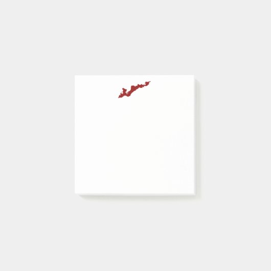 Post-it® Fishers Island Logo Post-Its - Red (Devant)