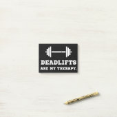 Post-it® Fitness Deadlifts Is My Therapy (Sur un bureau)