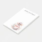 Post-it® Flacon de parfum à ruban rose floral (Incliné)
