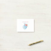 Post-it® Flacon de Parfum Rose Bleu Aqua Blanc (Sur un bureau)