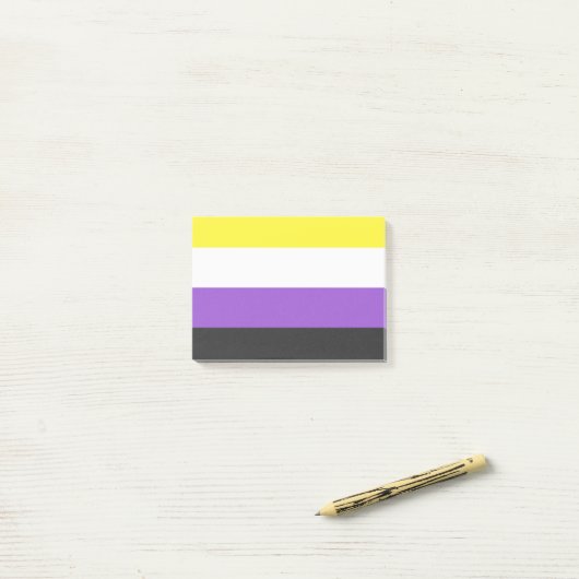 Post-it® Flag non-binaire (Sur un bureau)