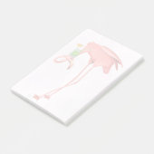 Post-it® Flamant rose avec cocktail (Incliné)