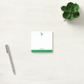 Post-it® Flamant rose blanc et vert brillant et bordure ave (Bureau)