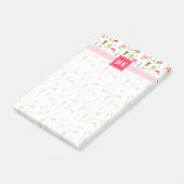 Post-it® Flamant rose Cactus Pineappus Hibiscus Motif (Incliné)