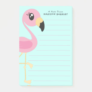 Post-it® Flamant rose Cute Tropical Kids Post-it Notes