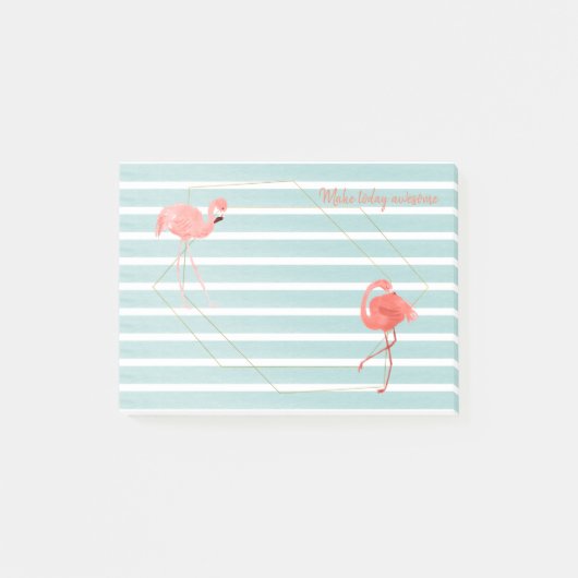 Post-it® Flamant rose de corail vivant Bleu Bleu Bleu Bleu (Devant)