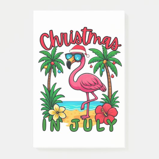 Post-it® Flamant rose de Noël en juillet (Devant)