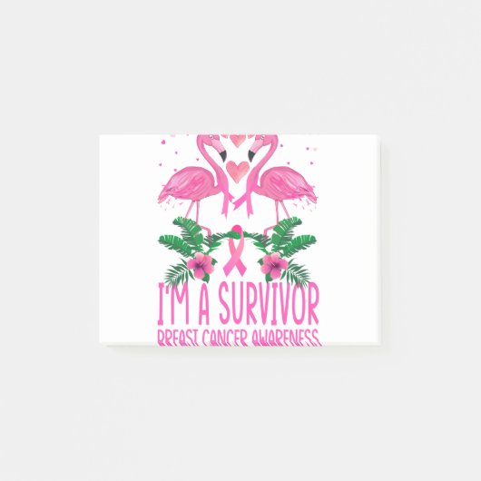 Post-it® Flamant rose Je suis un survivant Sensibilisation  (Devant)