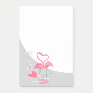 Post-it® Flamant rose Love Large Lune post-it notes vertica