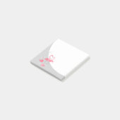 Post-it® Flamant rose Love Large Moon post-it note carré (Incliné)