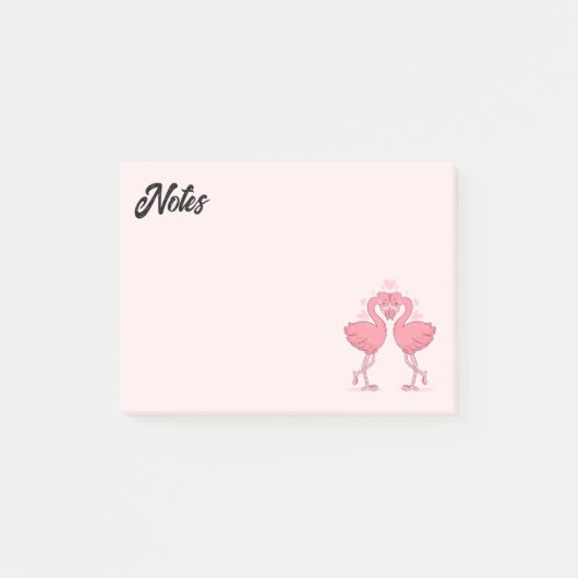 Post-it® Flamant rose Love Post-it Notes (Devant)