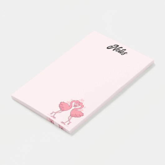 Post-it® Flamant rose Love Post-it Notes (Incliné)