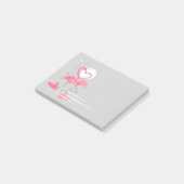 Post-it® Flamant rose Love Side post-it notes (Incliné)