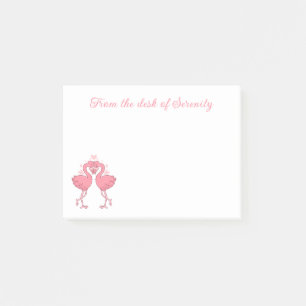 Post-it® Flamant Rose Mignon Amour Tropical Plage Hawaïenne