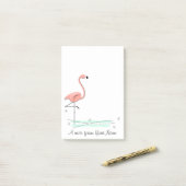 Post-it® Flamant rose Océan "Texte" vertical (Sur un bureau)