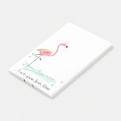 Post-it® Flamant rose Océan "Texte" vertical (Incliné)