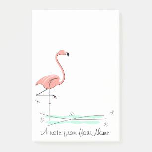 Post-it® Flamant rose Océan "Texte" vertical
