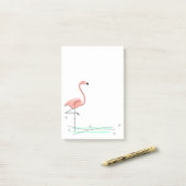 Post-it® Flamant rose Océan vertical (Sur un bureau)