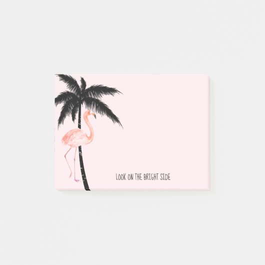 Post-it® Flamant rose Palmier Tropical (Devant)