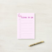 Post-it® Flamant rose Pense À Faire (Sur un bureau)