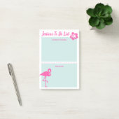 Post-it® Flamant rose PInk et personnalisation Turquoise si (Bureau)