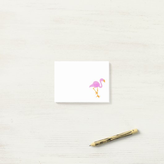 Post-it® Flamant rose rose (Sur un bureau)