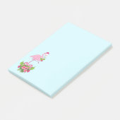 Post-it® Flamant rose rose à Santa Hat Noël Whimsical (Incliné)