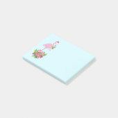 Post-it® Flamant rose rose à Santa Hat Noël Whimsical (Incliné)