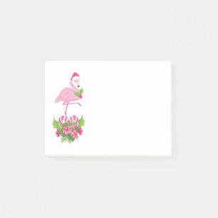 Post-it® Flamant rose rose à Santa Hat Noël Whimsical