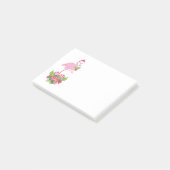 Post-it® Flamant rose rose à Santa Hat Noël Whimsical (Incliné)