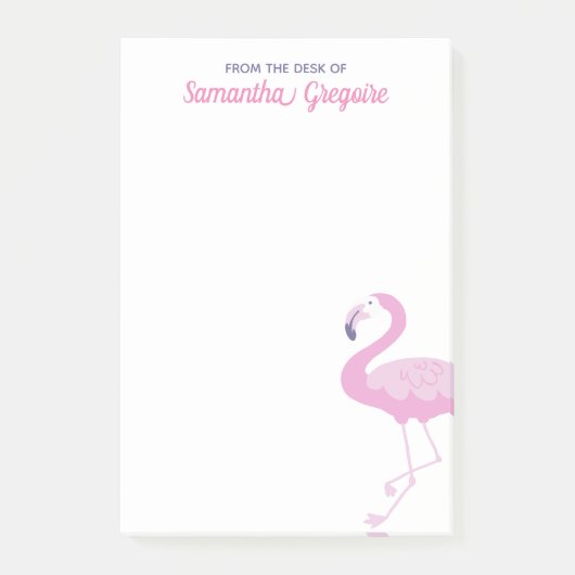 Post-it® Flamant rose Rose Du Bureau De (Devant)
