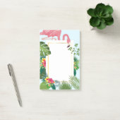 Post-it® Flamant rose rose élégant et Feuilles tropicaux (Bureau)