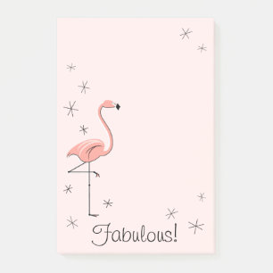 Post-it® Flamant rose rose "Fabuleux !" vertical