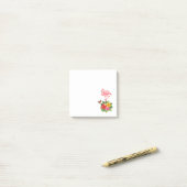 Post-it® Flamant rose rose & Hibiscus Tropical Fancy (Sur un bureau)