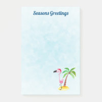 Flamant rose rose Joyeuses Fêtes à Santa Hat