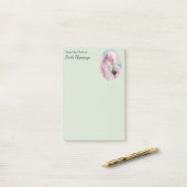 Post-it® Flamant rose rose Pastel Art personnalisé (Sur un bureau)