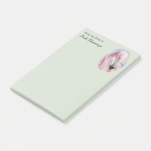 Post-it® Flamant rose rose Pastel Art personnalisé