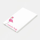 Post-it® Flamant rose rose personnalisé Ile tropicale (Incliné)