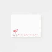 Post-it® Flamant rose rose Personnaliser les post-it Notes (Devant)