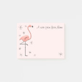 Post-it® Flamant rose rose "Texte" (Devant)