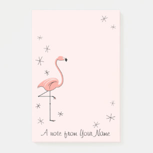 Post-it® Flamant rose rose "Texte" vertical
