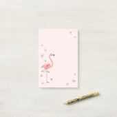 Post-it® Flamant rose Rose vertical (Sur un bureau)