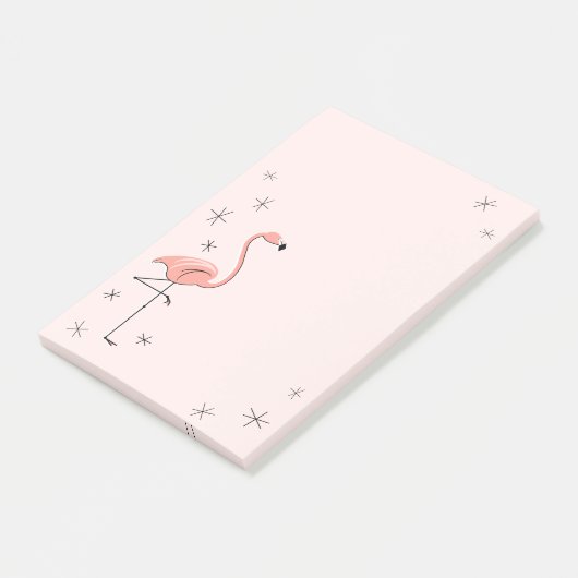 Post-it® Flamant rose Rose vertical (Incliné)